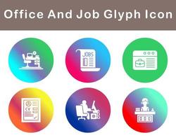 Work Office And Job Vector Icon Set