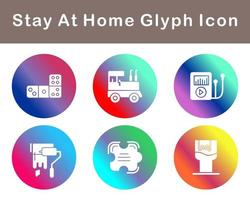 Stay At Home Vector Icon Set