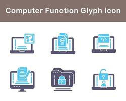 Computer Function Vector Icon Set