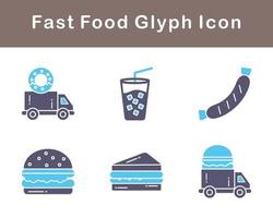 Fast Food Vector Icon Set