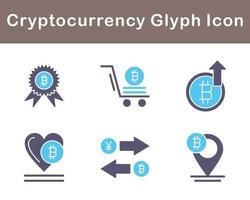 Bitcoin And Cryptocurrency Vector Icon Set