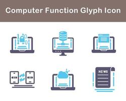 Computer Function Vector Icon Set