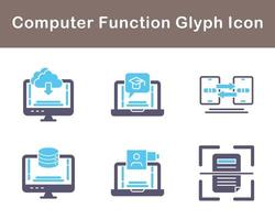 Computer Function Vector Icon Set