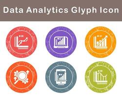 datos analítica vector icono conjunto