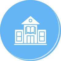 Library Building Unique Vector Icon