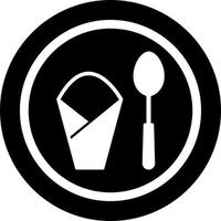 Spoon and Napkin Vector Icon