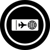 icono de vector de billetes de avión