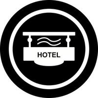 icono de vector de signo de hotel