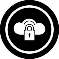 Secure Cloud Vector Icon