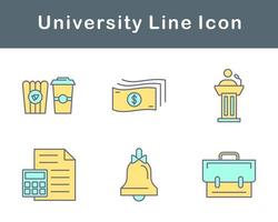 Universidad vector icono conjunto