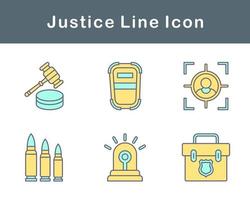 Justice Vector Icon Set