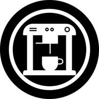 icono de vector de máquina de café único