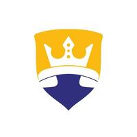 King call vector logo design. Handset and crown icon design.