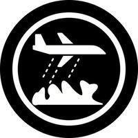 icono de vector de avión de bombero único