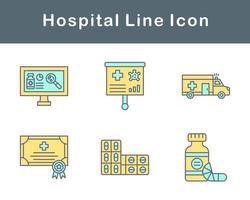 hospital vector icono conjunto