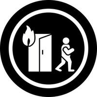 Unique Running from Fire Vector Icon