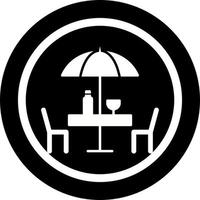 Unique Cafe Table Vector Icon