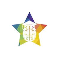 Brain and graduation cap icon design. Educational and institutional logo design. vector