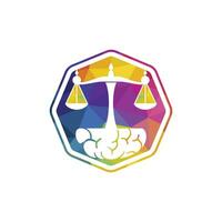 Brain law vector logo design. Smart law firm logo concept.