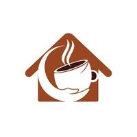 Healthy coffee and tea care vector logo design template.