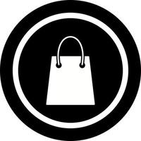 icono de vector de bolsa de compras única