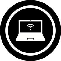 Unique Connected Laptop Vector Icon