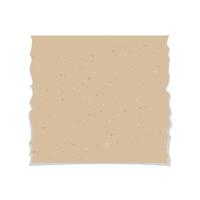 Vintage brown torn paper note. Recycled ripped memo paper template. vector