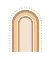 Boho style geometric design elements. Abstract shapes with texture. Neutral terracotta wall decor, cover, print, card, branding designs. vector
