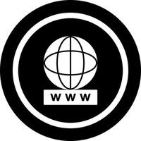 icono de vector de world wide web único