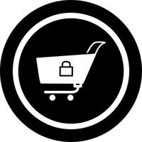 Unique Locked Cart Vector Icon