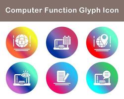 Computer Function Vector Icon Set