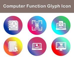 Computer Function Vector Icon Set