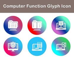 Computer Function Vector Icon Set