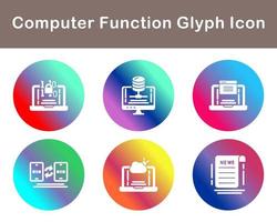 Computer Function Vector Icon Set