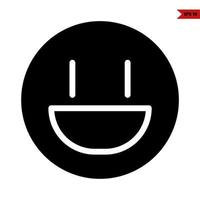 emoticon glyph icon vector