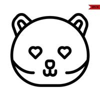 emoticon sticker line icon vector