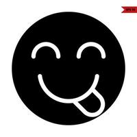 emoticon glyph icon vector