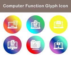 Computer Function Vector Icon Set