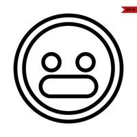 emoticon sticker message line icon vector