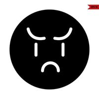 emoticon glyph icon vector