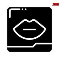 mouth in frame glyph icon vector