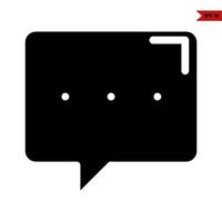 speech bubble glyph  icon vector