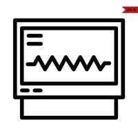 monitor medicine glyph icon vector