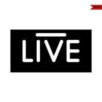 live in frame glyph icon vector