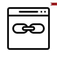 chain in layout line icon vector