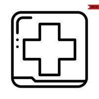 medicine in file line icon vector