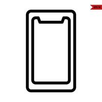 mobile phone line icon vector