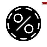 sale in button glyph icon vector