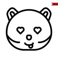 emoticon sticker line icon vector