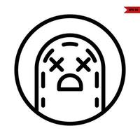 emoticon line icon vector